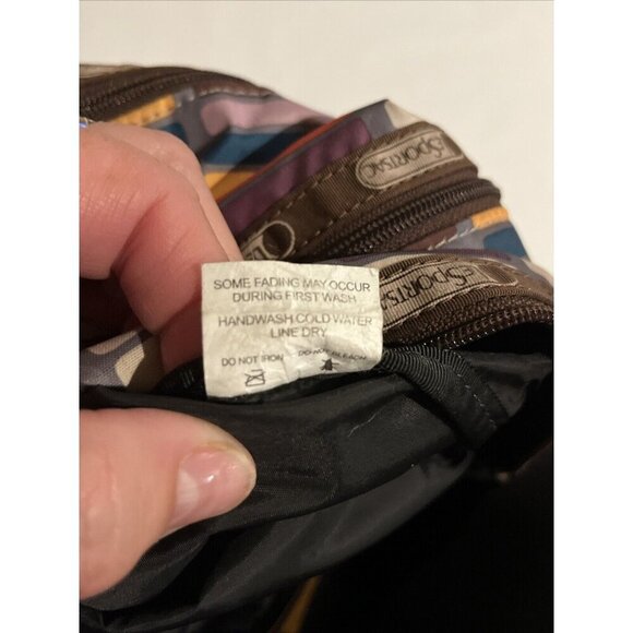 Le Sportsac Crossbody Bag Triple Zip Multicolor Lightweight Travel Purse… - Picture 7 of 10